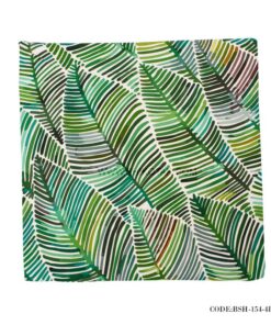 کاور کوسن و کوسن پر شده طرح برگ های رنگی سبز