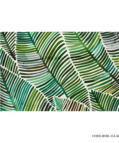 کاور کوسن و کوسن پر شده طرح برگ های رنگی سبز