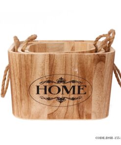 باکس چوبی نظم دهنده سه سایز گردویی طرح Home