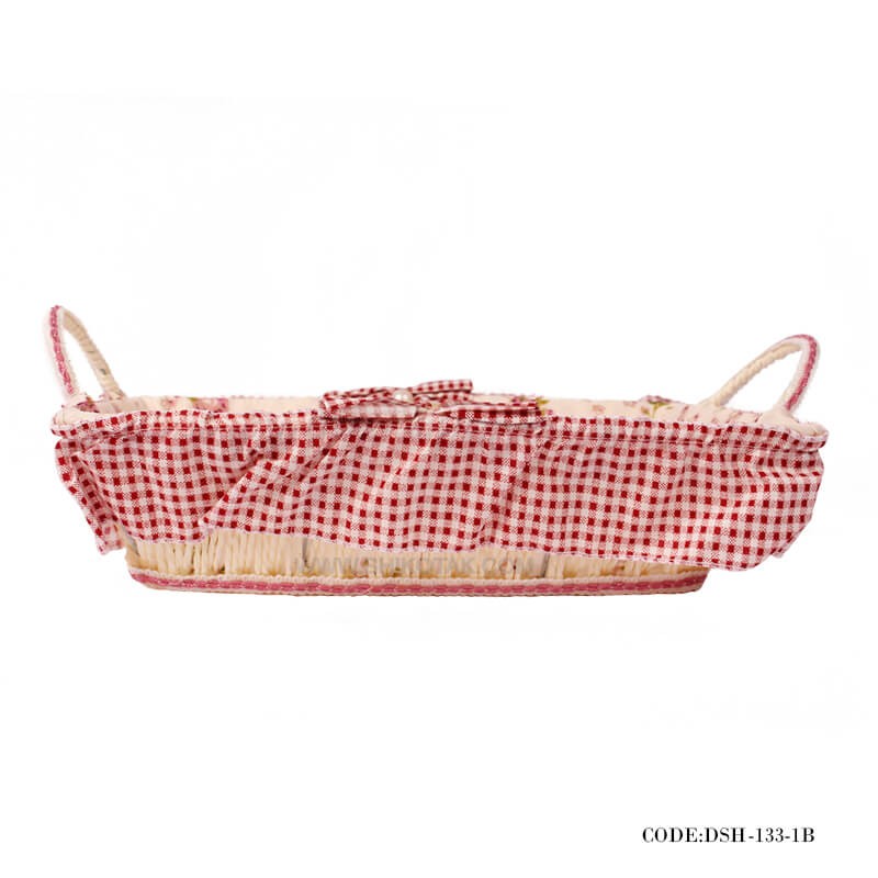 سبد نان عروس حصیری طرح Rose Day