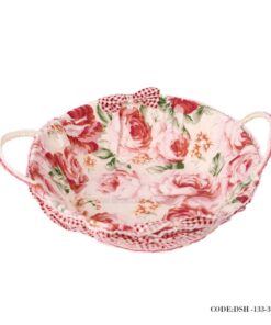 سبد نان عروس گرد دسته دار طرح Rosy