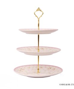 شیرینی خوری چینی دو طبقه طرح گلگلی