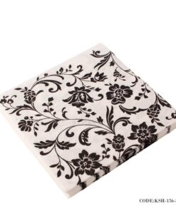 دستمال سفره کاغذی بسته 20 عددی طرح گل های مشکی