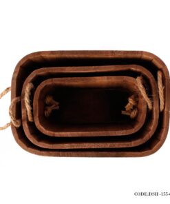 باکس چوبی سه عددی قهوه ای