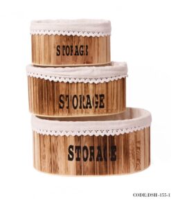 باکس چوبی نظم دهنده کمد بیضی ست سه عددی