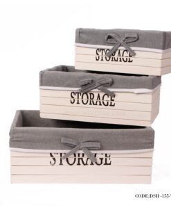 جعبه سفید چوبی نظم دهنده کمد و کشو سه سایز