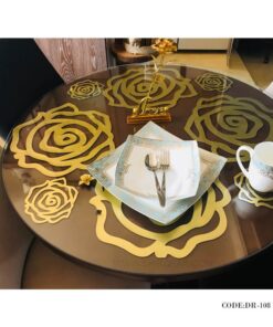 زیر بشقابی طرح گل دو تایی رومادون سری 108