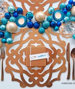 ست 2 عددی زیر بشقابی طرح گل رومادون سری 115