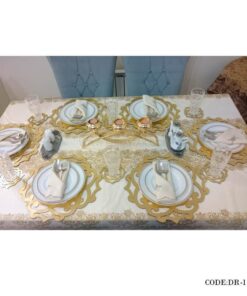 ست 2 عددی زیر بشقابی طرح گل رومادون سری 115