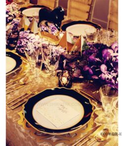 ست 2 عددی زیر بشقابی طرح گل رومادون سری 115