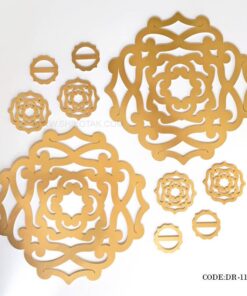 ست 2 عددی زیر بشقابی طرح گل رومادون سری 115