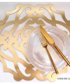 ست 2 عددی زیر بشقابی طرح گل رومادون سری 115