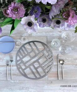 ست زیر بشقابی 2 عددی طرح گرد رومادون سری 118