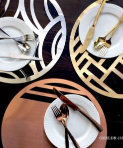 ست زیر بشقابی 2 عددی طرح گرد رومادون سری 118