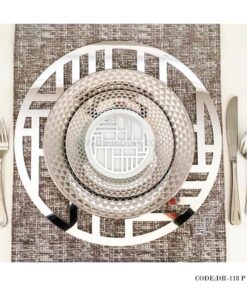 ست زیر بشقابی 2 عددی طرح گرد رومادون سری 118