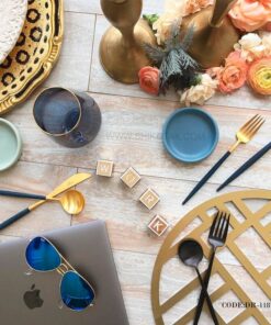 ست زیر بشقابی 2 عددی طرح گرد رومادون سری 118