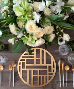 ست زیر بشقابی 2 عددی طرح گرد رومادون سری 118