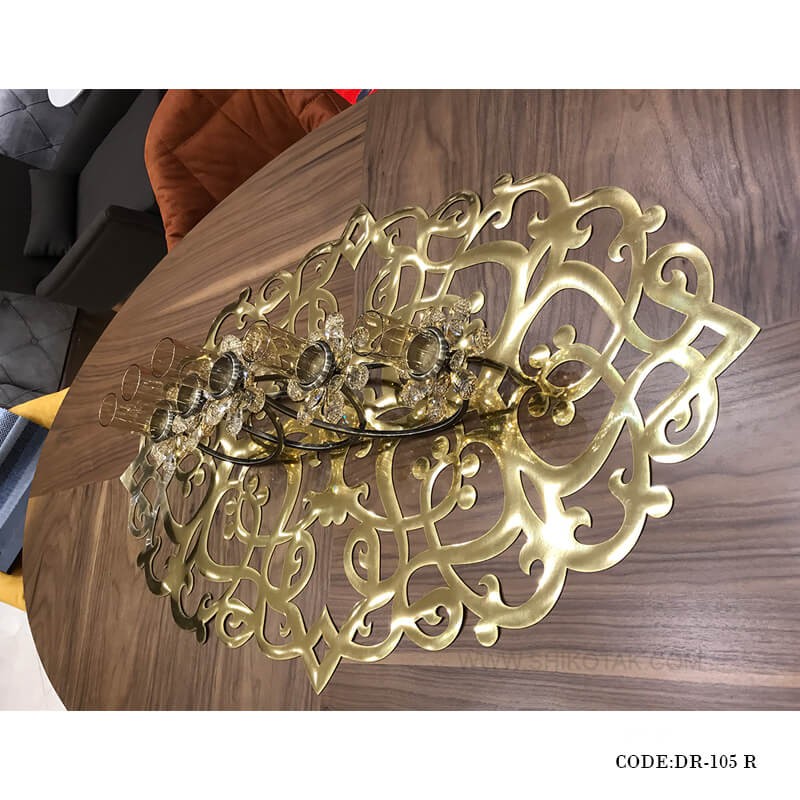 رانر میز ناهار خوری رومادون سری 105 طلایی