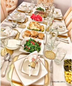 ست حلقه دستمال سفره رومادون سری 109