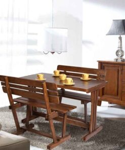 نیمکت چوبی دو نفره مدل سه تیرک